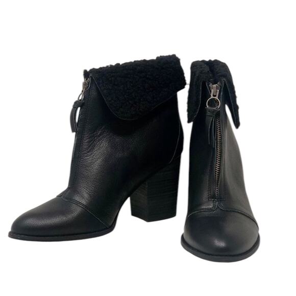 NWOT Splendid Kiley Faux Fur Collar Booties – Sz 10 - Picture 4 of 7